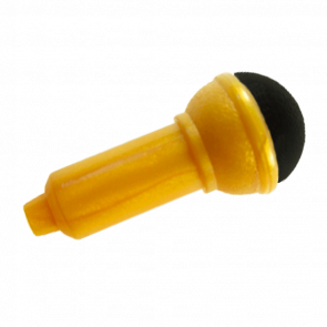 Искусство Lego Microphone with Black Top Half Screen Pattern 90370pb04 6099513 Pearl Gold Б/У