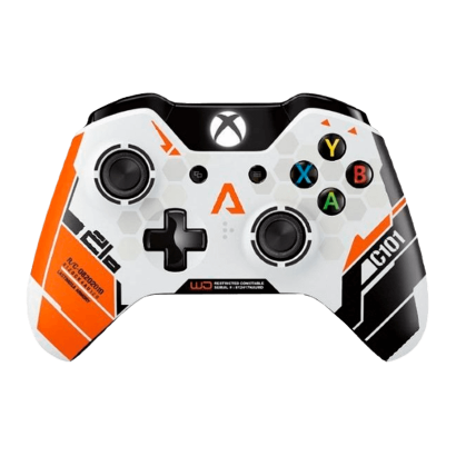 Геймпад Беспроводной Microsoft Xbox One Titanfall Limited Edition Version 1 White Orange Б/У - Retromagaz