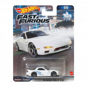 Машинка Premium Hot Wheels Mazda RX-7 FD Fast & Furious 1:64 HKD22 White - Retromagaz