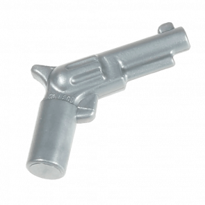 Зброя Lego Стрілецька Pistol Revolver Small Barrel 13562 13562 Flat Silver Б/У