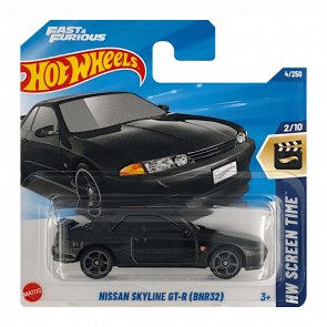 Машинка Базовая Hot Wheels Skyline GT-R (BNR32) Fast & Furious Screen Time 1:64 HYY72 Black