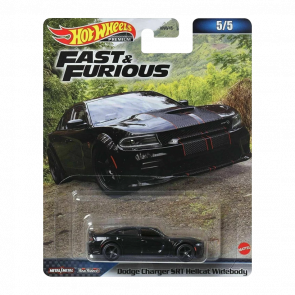 Машинка Premium Hot Wheels Dodge Charger SRT Hellcat Widebody Fast & Furious 1:64 HNW46/HNW50 Black - Retromagaz