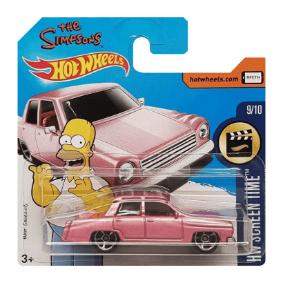 Машинка Базова Hot Wheels The Simpsons Family Car Screen Time 1:64 DTX37 Pink - Retromagaz