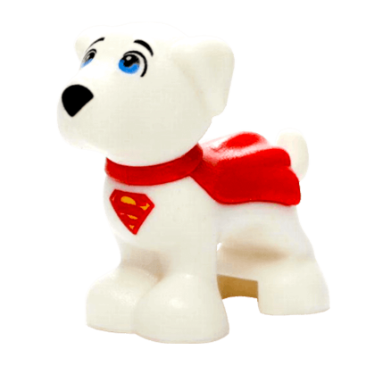 Фигурка Lego Земля Dog Super Hero with Blue Eyes Red Cape and Superman 'S' Logo Animals 28325pb01 1 6175215 White Б/У - Retromagaz