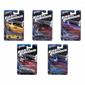 Набір Тематичних Машинок Hot Wheels Fast & Furious HNR88 2024-4 5шт - Retromagaz