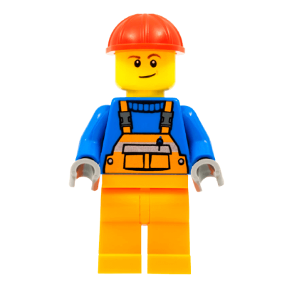 Фигурка Lego Construction 973px437 Overalls with Safety Stripe Orange City con011 Б/У - Retromagaz