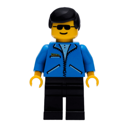 Фигурка Lego People 973pb0100 Jacket Blue Black Legs City jbl004 Б/У - Retromagaz