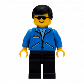 Фигурка Lego People 973pb0100 Jacket Blue Black Legs City jbl004 Б/У