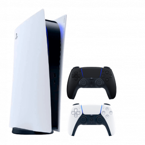 Набір Консоль Sony PlayStation 5 Digital Edition 825GB White Новий + Геймпад Бездротовий DualSense Midnight Black