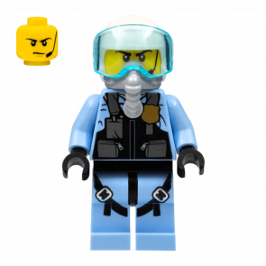 Фигурка Lego Police 973pb3376 Sky Police Jet Pilot with Oxygen Mask and Headset City cty0997 1 Б/У