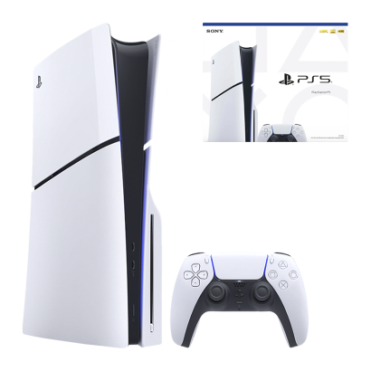 Набор Консоль Sony PlayStation 5 Slim Blu-ray 1TB White Б/У  + Коробка - Retromagaz