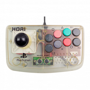 Геймпад Проводной Hori PlayStation 1 Arcade Compact Joystick HPS-29 Clear White 1.5m Б/У - Retromagaz