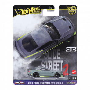 Машинка Premium Hot Wheels 2018 Ford Mustang RTR Spec 5 Slide Street 1:64 HKC85 Grey