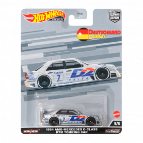 Машинка Premium Hot Wheels 1994 AMG-Mercedes C-Class DTM Touring Car Deutschland Design 1:64 HCJ80 Silver