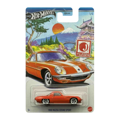 Тематична Машинка Hot Wheels 1968 Mazda Cosmo Sport J-Imports 1:64 HWR57/HRT00 Orange - Retromagaz