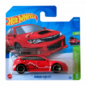 Машинка Базовая Hot Wheels Subaru WRX STI Hatchbacks 1:64 HCX04 Red - Retromagaz