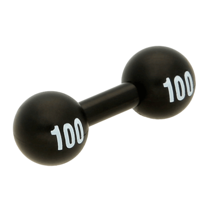 Спорт Lego Barbell with White '100' Pattern 32765pb01 6183743 Black Б/У - Retromagaz