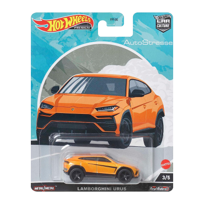 Машинка Premium Hot Wheels Lamborghini Urus AutoStrasse 1:64 HCK16 Orange - Retromagaz