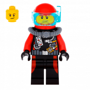 Фігурка Lego Deep Sea Explorers 973pb2015 Scuba Diver Male City cty0558 Б/У - Retromagaz