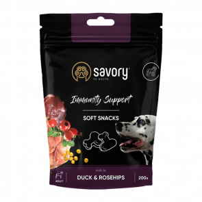 Лакомства для Собак Savory Soft Snacks Immunity Support Утка и Шиповник 200g