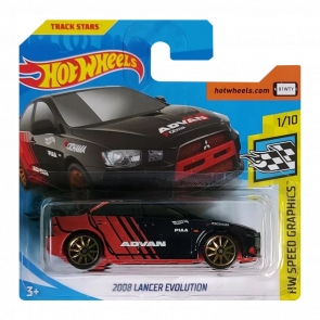 Машинка Базовая Hot Wheels 2008 Lancer Evolution Advan Speed Graphics 1:64 GHC82 Black