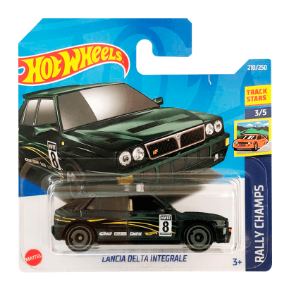 Машинка Базова Hot Wheels Lancia Delta Integrale Rally Champs 1:64 HCT88 Green - Retromagaz