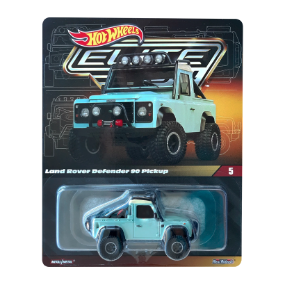 Машинка Premium Hot Wheels Land Rover Defender 90 Pickup Elite 64 1:64 HGW12 Green - Retromagaz