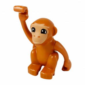 Фигурка Lego Animals Monkey Curled Tail Duplo bb0953c01pb01 60363c01pb03 Dark Orange Б/У - Retromagaz