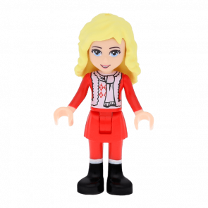 Фигурка Lego Girl Ewa Red Skirt and Black Boots Friends frnd089 Б/У