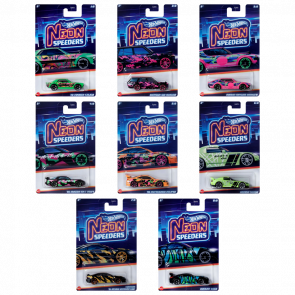 Набор Тематическая Машинка Hot Wheels Neon Speeders HLH72 2024-1 8шт - Retromagaz