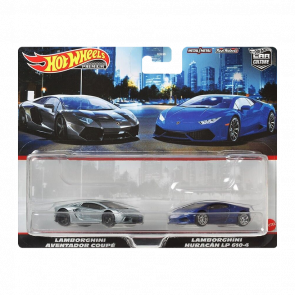 Машинка Premium Hot Wheels 2шт Lamborghini Aventador Coupe / Huracan LP 610-4 2-Packs 1:64 HFF32 Grey