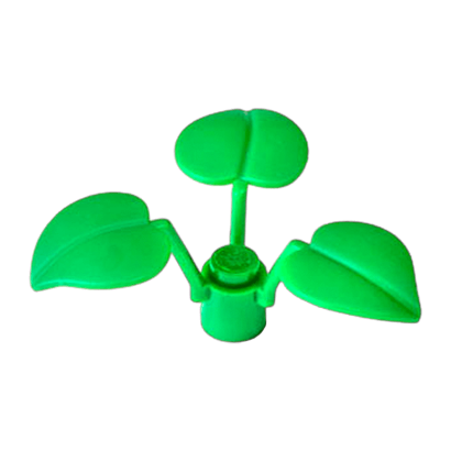 Растение Lego Flower Stem with 3 Large Leaves x8 6255 4106895 6269046 Green Б/У - Retromagaz