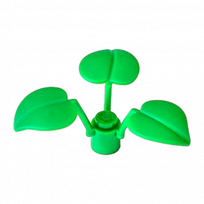 Растение Lego Flower Stem with 3 Large Leaves x8 6255 4106895 6269046 Green Б/У - Retromagaz