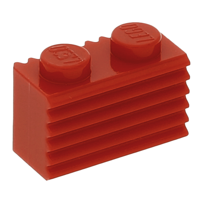 Кубик Lego Модифицированная 10шт Grille Fluted Profile 1 x 2 2877 287721 6219677 Red Б/У - Retromagaz