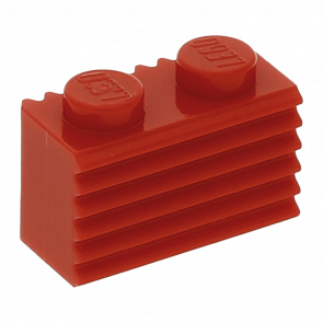 Кубик Lego Модифікована 10шт Grille Fluted Profile 1 x 2 2877 287721 6219677 Red Б/У - Retromagaz