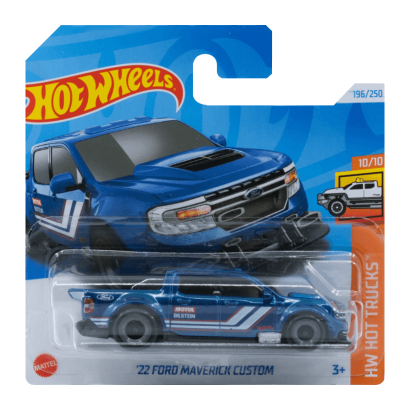 Машинка Базова Hot Wheels '22 Ford Maverick Custom Hot Trucks 1:64 HRY78 Blue - Retromagaz