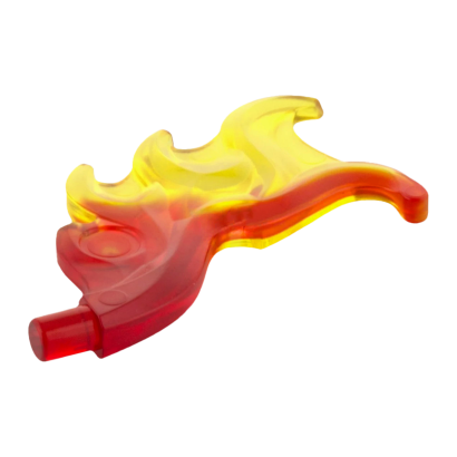 На Плечі Lego 4шт Wave Rounded Curved Wing Flame 18394pb01 6097662 Trans-Red Б/У - Retromagaz