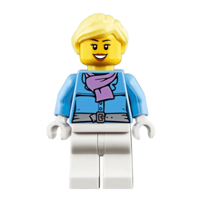 Фігурка Lego People 973pb3311 Female White Legs Parka with Medium Lavender Scarf City hol126 1 Б/У - Retromagaz