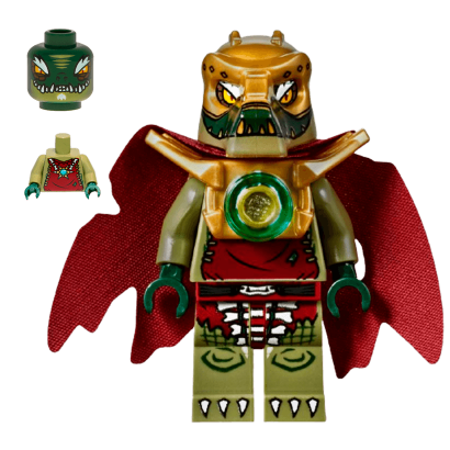 Фигурка Lego Crocodile Tribe Crominus Tattered Cape Legends of Chima loc023 Б/У - Retromagaz