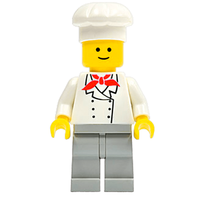 Фігурка Lego People 973px3 Chef Light Gray Legs City chef004 Б/У - Retromagaz