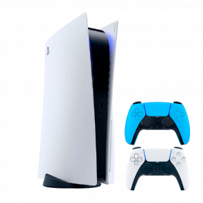 Набор Консоль Sony PlayStation 5 Blu-ray 825GB White Новый + Геймпад Беспроводной DualSense Ice Blue