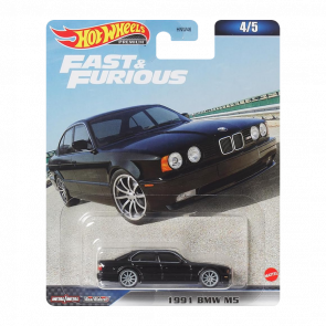 Машинка Premium Hot Wheels 1991 BMW M5 Fast & Furious 1:64 HNW46/HKD28 Black - Retromagaz