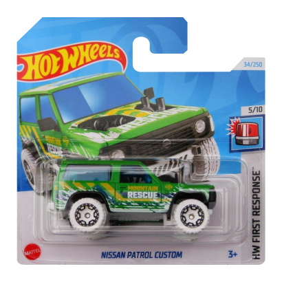 Машинка Базовая Hot Wheels Nissan Patrol Custom First Response 1:64 HTC89 Green - Retromagaz