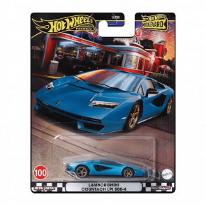 Машинка Premium Hot Wheels Lamborghini Countach LPI 800-4 Boulevard 1:64 HRT70 Blue