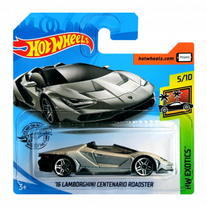 Машинка Базовая Hot Wheels '16 Lamborghini Centenario Roadster Roadsters 1:64 FYB38 Grey - Retromagaz