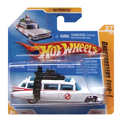 Машинка Базовая Hot Wheels Cadillac Ghostbusters Ecto-1 New Models 1:64 R0942 White - Retromagaz