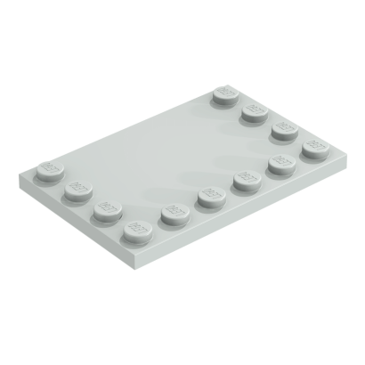 Плитка Lego Модифікована 4шт Studs on Edges 4 x 6 6180 4211838 Light Bluish Grey Б/У - Retromagaz