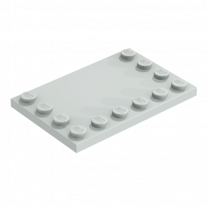 Плитка Lego Модифікована 4шт Studs on Edges 4 x 6 6180 4211838 Light Bluish Grey Б/У - Retromagaz