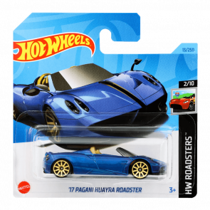 Машинка Базовая Hot Wheels '17 Pagani Huayra Roadster Roadsters 1:64 HKK08 Dark Blue - Retromagaz