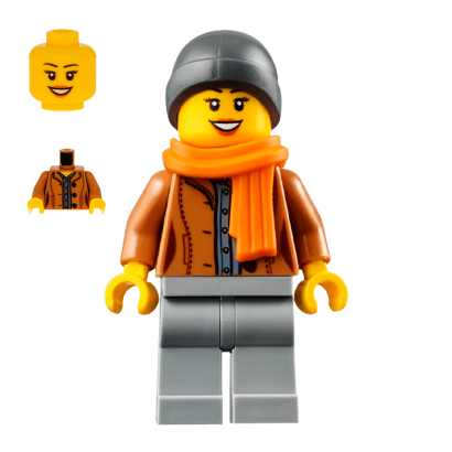 Фигурка Lego Recreation 973pb3164 Customer Female Medium Nougat Jacket City cty1085 Б/У - Retromagaz